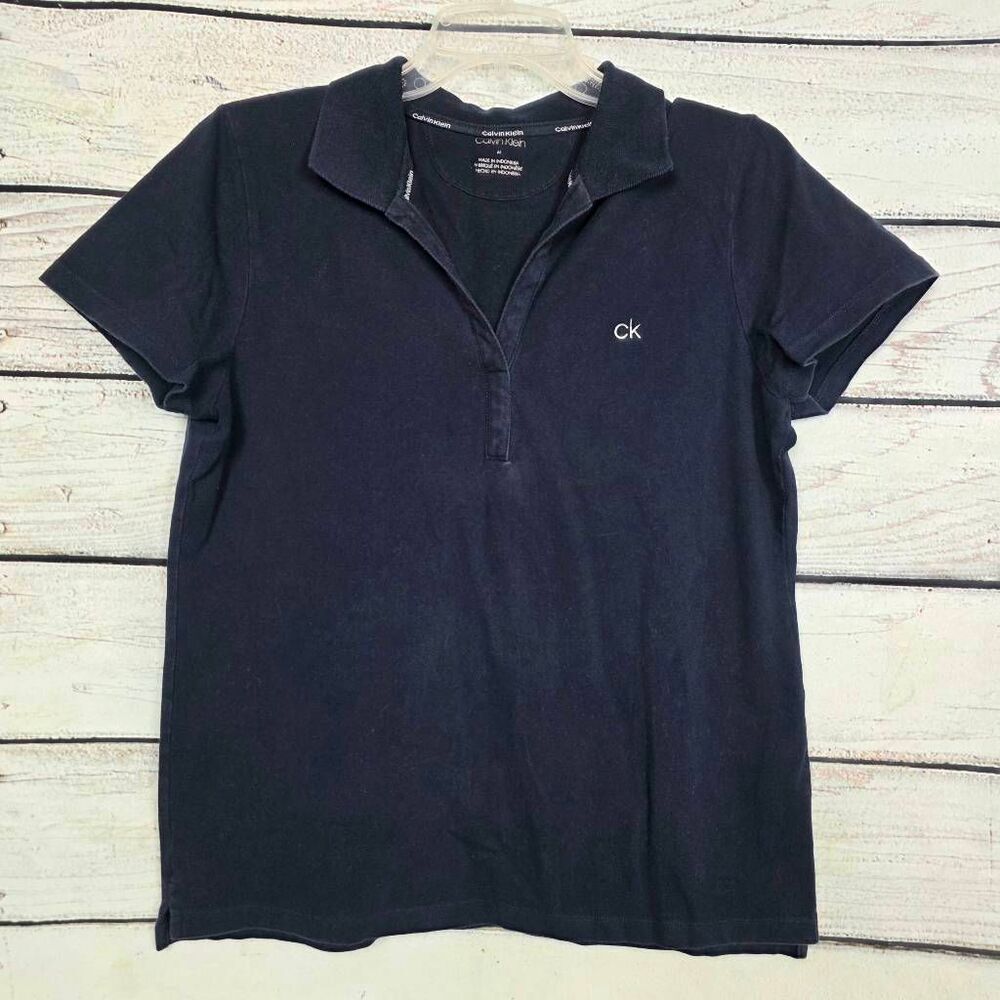 Calvin Klein M Black Short Sleeve Logo Polo Shirt